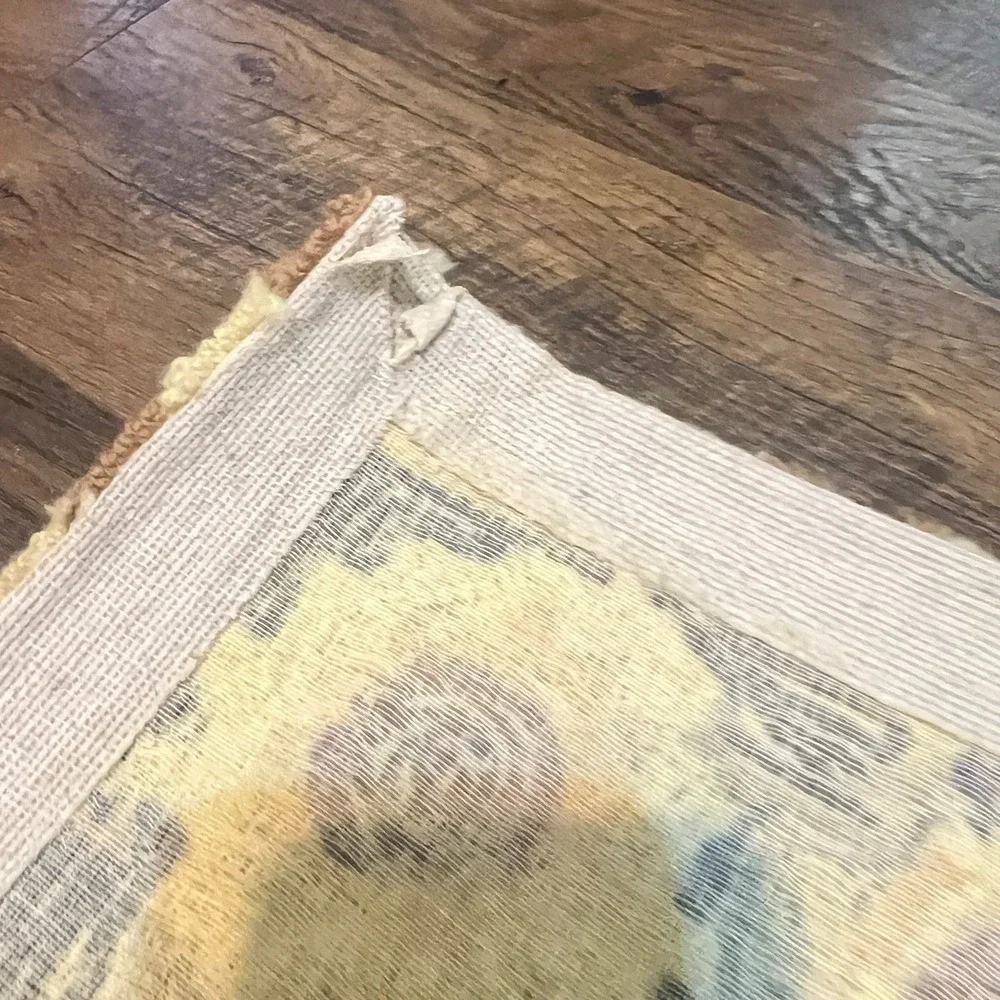 Nourison Hand Hooked Accent Rug 20x33 Sunflower Watering Can Cottagecore Flowers